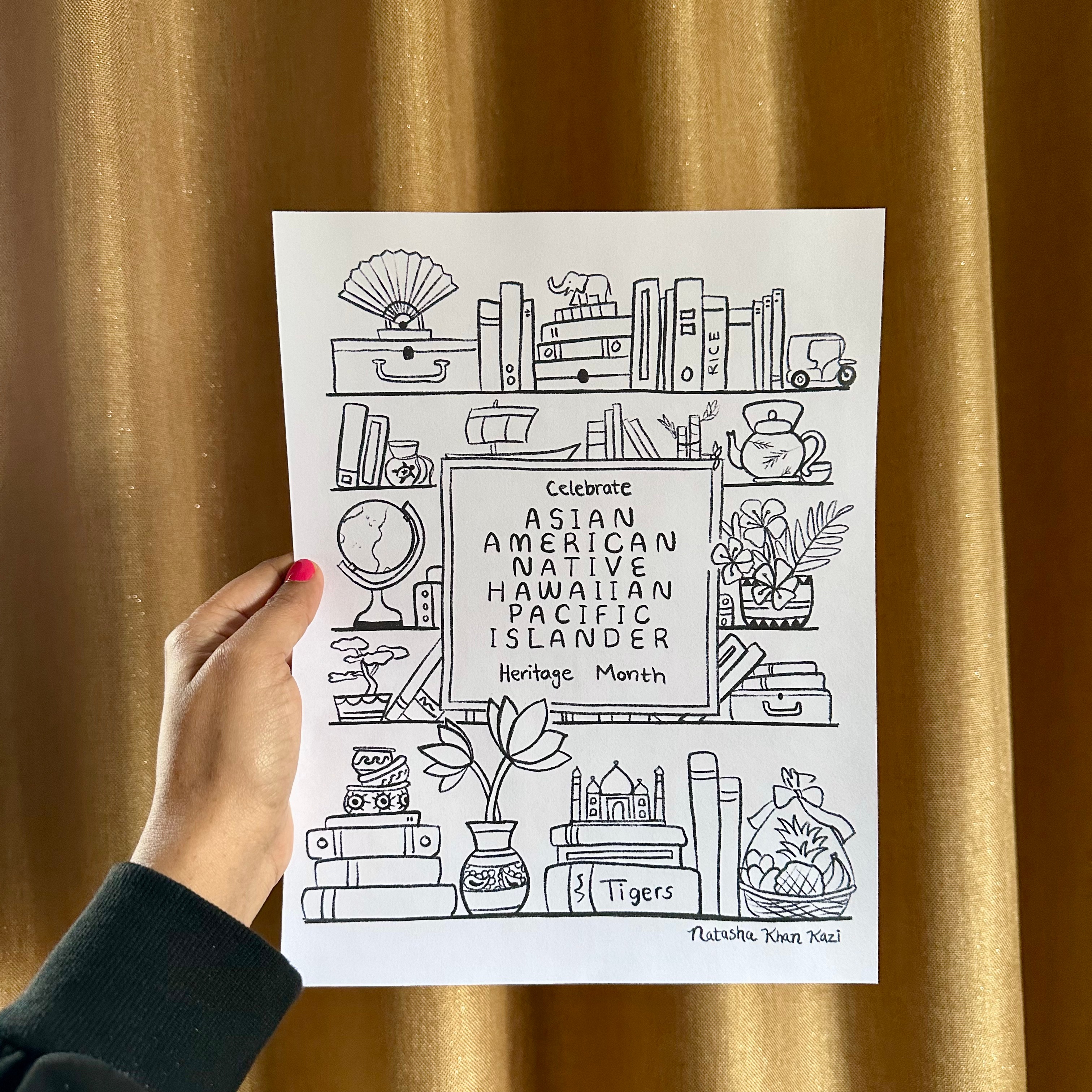 [Free Printable] Celebrate AANHPI Coloring Sheet