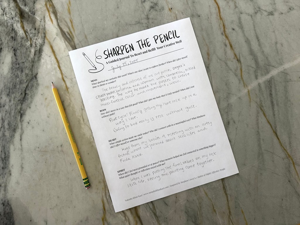 Free Printable: Sharpening The Pencil Guided&nbsp;Journal